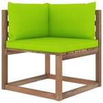 vidaXL Canapé palette de jardin 4 places avec coussins Pin imprégné