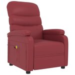 vidaXL Fauteuil de massage Rouge bordeaux Similicuir