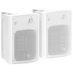 vidaXL Haut-parleurs stéréo muraux 2Pièces Blanc Intérieur Extérieur 120W