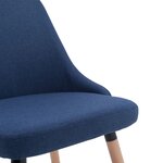vidaXL Chaises à manger 2 Pièces bleu tissu