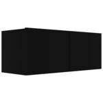 vidaXL Ensemble de meuble TV 6 Pièces Noir Aggloméré