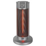 407908 eurom chauffage de terrasse à mettre sous la table argent 900 w 333589