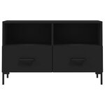 vidaXL Meuble TV Noir 80x36x50 cm Bois d'ingénierie