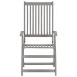 vidaXL Chaises inclinables de jardin 4 Pièces avec coussins Bois d'acacia
