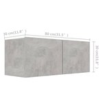 vidaXL Ensemble de meubles TV 3 Pièces Gris béton Aggloméré