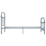 vidaXL Cadre de lit Gris Métal 100 x 200 cm