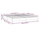 vidaXL Sommier à ressorts de lit Gris clair 180x200 cm Velours