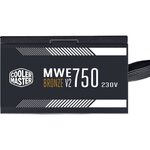 COOLER MASTER MWE Bronze  750W V2  - Alimentation 750W - 230V (Certifiée 80 Plus Bronze Garantie 5 ans) Câbles plats noir