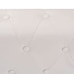 vidaXL Canapé d'angle Chesterfield 5 plc Cuir artificiel Blanc