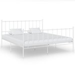 vidaXL Cadre de lit Blanc Métal 160x200 cm