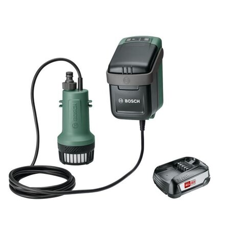 Pompe a eau bosch - garden pump 18v (livrée avec batterie 18v-2 5ah et chargeur)