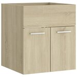 vidaXL Armoire d'évier avec lavabo intégré Chêne sonoma Aggloméré