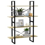 vidaXL Bibliothèque à 4 niveaux Chêne sonoma 100x30x140 cm Aggloméré