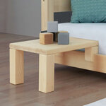 Table de chevet à fixer sur le lit - Bois vernis - 23 x 32 x 41 cm