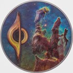 PILLARS OF CREATION & BLACK HOLE Space Final Frontier 3 onces argent monnaie 20 Dollars Palau 2022