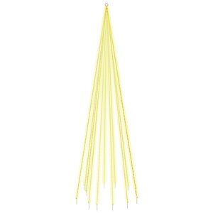 vidaXL Sapin de Noël sur mât de drapeau 732 LED Blanc chaud 500 cm