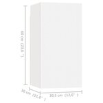 vidaXL Meubles TV 4 Pièces Blanc 30 5x30x60 cm Aggloméré
