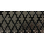 1 feuille de cire Noir et argenté Ornements 20 x 10 cm
