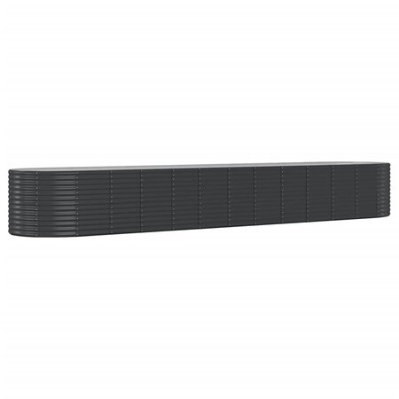 vidaXL Lit surélevé de jardin Acier enduit de poudre Anthracite