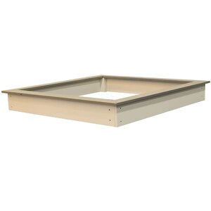 Sunny bac à sable en bois 127 x 127 cm marron et blanc c052.001.00
