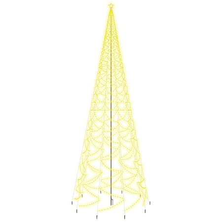 vidaXL Sapin de Noël avec piquet Blanc chaud 3000 LED 800 cm