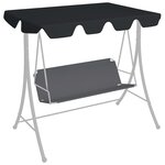 vidaXL Toit de rechange de balançoire Noir 188/168x110/145 cm