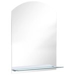 vidaXL Miroir mural avec étagère 50x70 cm Verre trempé