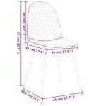 vidaXL Chaises à manger lot de 6 noir velours