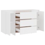 vidaXL Buffet avec 3 tiroirs Blanc 120x41x75 cm Aggloméré