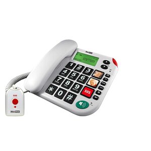 Téléphone fixe avec télécommande sos maxcom kx481sos