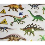 Autocollants - Jurassic Dinosaures - Argenté - 1 8 cm