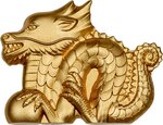GREAT GILDED DRAGON Lunar Collection 1 onces argent monnaie 1000 Togrog Mongolia 2024