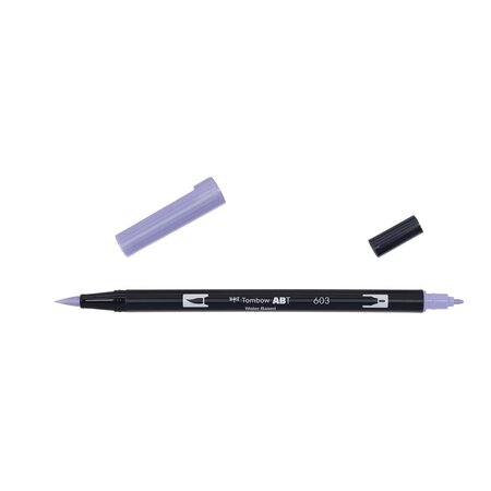 Feutre à dessin Double Pointe ABT Dual Brush Pen 603 pervenche x 6 TOMBOW