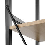 Tectake Etagère bibliothèque MANCHESTER style industriel 47,5 x 34,5 x 151,5 cm - bois clair industriel