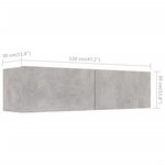 vidaXL Meuble TV Gris béton 120x30x30 cm Aggloméré
