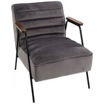 Fauteuil cosy en velours hutch