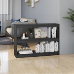 vidaXL Bibliothèque/Séparateur de pièce Gris 100x30x71 5 cm Pin massif