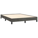 vidaXL Cadre de lit Gris foncé 140x190 cm Velours