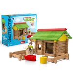 JEUJURA Mon Premier Chalet En Bois - 64 Pieces En Bois
