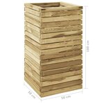 vidaXL Lit surélevé de jardin 50x50x100 cm Bois de pin imprégné