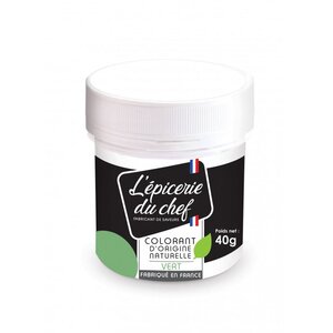 Colorant alimentaire d'origine naturelle Vert 40 g