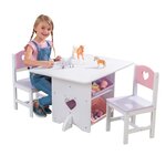 KidKraft Ensemble de table et 2 chaises avec motif de cœur