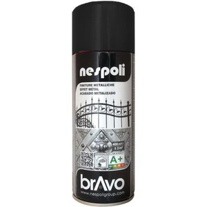 Aérosol peinture professionnelle effet métallisé noir 400 ml  nespoli