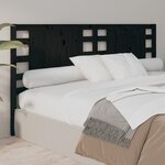 vidaXL Tête de lit Noir 186x4x100 cm Bois massif de pin