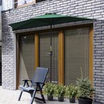 Demi parasol  parasol de balcon 5 entretoises métal polyester 2 69L x 1 38l x 2 36H m vert