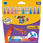 Etui de 10 feutres KIDS VISAQUARELLE Pte Pinceau 10 Couleurs assorties BIC
