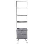 vidaXL Bibliothèque New York Gris Bois de pin massif