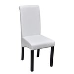 vidaXL Chaises à manger lot de 4 blanc similicuir