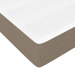 vidaXL Lit à sommier tapissier avec matelas Taupe 80x200 cm Tissu