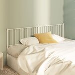 vidaXL Tête de lit métal blanc 193 cm